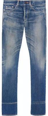 SAINT LAURENT Slim Fit Mid-Rise 5-Pocket Jeans Blue 597052Y945Q4983 Buy SAINT LAURENT Slim Fit Mid-Rise 5-Pocket Jeans Blue 597052Y945Q4983