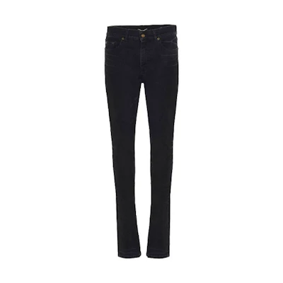 SAINT LAURENT Slim Fit Solid Black Jeans 622876Y890V1252