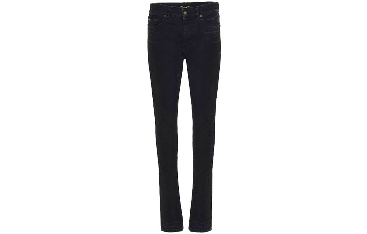 Order SAINT LAURENT Slim Fit Solid Black Jeans 622876Y890V1252