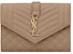 Saint Laurent Small Envelope Wallet In Mix Matlasse Grand de Purse Embossed Leather Dark Beige