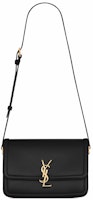 Saint Laurent Solferino Box Leather Satchel Medium Black Saint Laurent Solferino Box Leather Satchel Medium Black