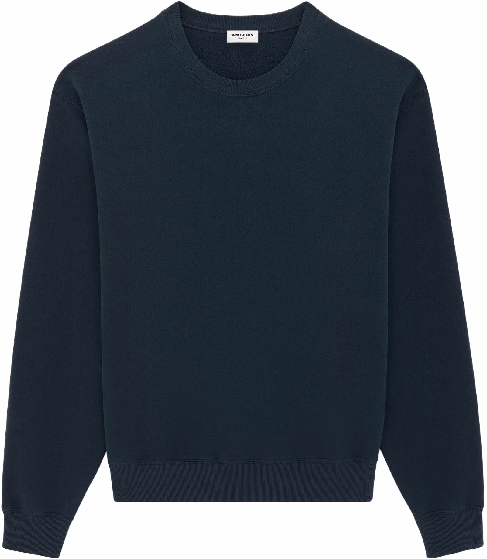 saint-laurent-solid-color-crewneck-casual-long-sleeve-sweatshirt-blue-754513-y36-sw-4582
