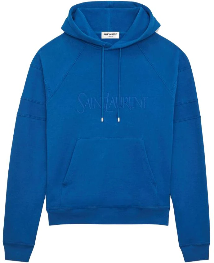 saint-laurent-solid-color-embroidered-logo-hoodie-mens-blue-732313-y37-cg-4000