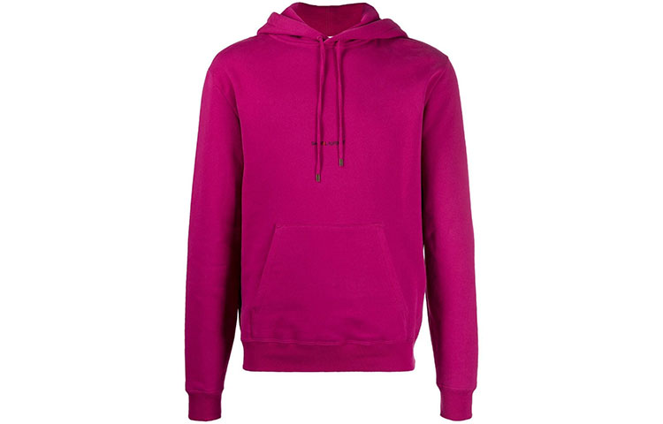 Saint Laurent Solid Color Hoodie Pullover Menswear - Rose Pink 666166YBQZ26841