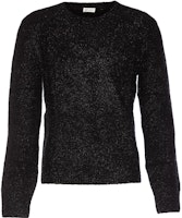 SAINT LAURENT Spot Print Crewneck Cashmere Sweater Black. 710733Y75RC1001 SAINT LAURENT Spot Print Crewneck Cashmere Sweater Black. 710733Y75RC1001