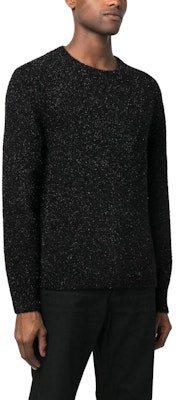 SAINT LAURENT Suéter de Cachemira Negro con Estampado de Lunares. 710733Y75RC1001 Details for SAINT LAURENT Suéter de Cachemira Negro con Estampado de Lunares. 710733Y75RC1001