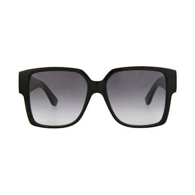 Saint Laurent Square-Frame Acetate Sunglasses Black/Grey (SLM9-30001591-002-00011)
