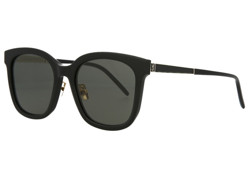 Saint Laurent Square-Frame Acetate Sunglasses Black/Gold/Grey (SLM77K-30009962-002) 圖 2