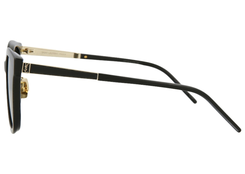 Saint Laurent Square-Frame Acetate Sunglasses Black/Gold/Grey (SLM77K-30009962-002) 圖 3