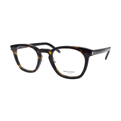 SAINT LAURENT Square Logo Comfortable Unisex Tortoiseshell Optical Frames SL28J-002