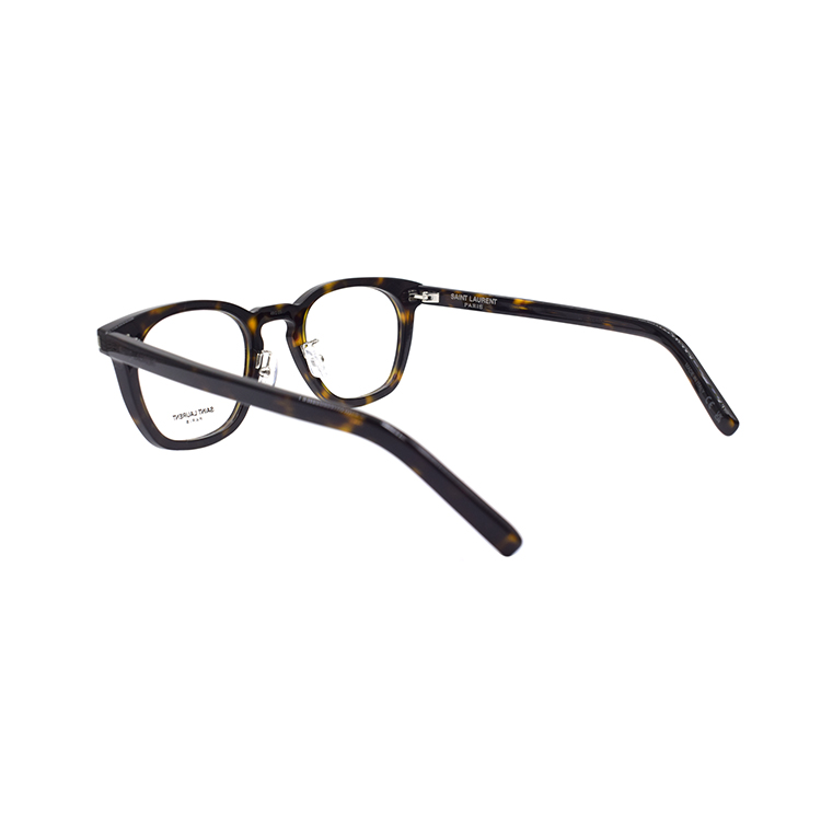 Shop 생로랑 스퀘어 로고 편안한 유니섹스 호피 안경테 SL28J-002