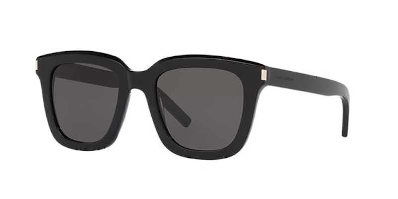Saint Laurent Square Sunglasses Black/Dark Grey (SL465-001-51)