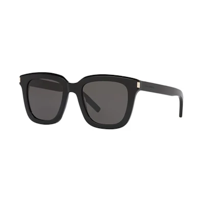 Saint Laurent Square Sunglasses Black/Dark Grey (SL465-001-51)