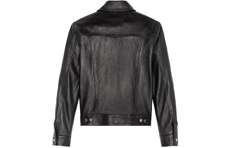 Lookbook SAINT LAURENT SS21 Black Single-Breasted Leather Jacket 529949YC2OC1000