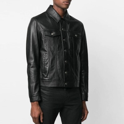 SAINT LAURENT SS21 Black Single-Breasted Leather Jacket 529949YC2OC1000 Purchase SAINT LAURENT SS21 Black Single-Breasted Leather Jacket 529949YC2OC1000