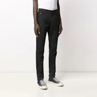 Purchase SAINT LAURENT SS21 D02 男士修身皺褶黑色牛仔褲 527389YO5001080