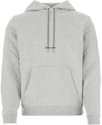 Saint Laurent SS21 Gray Cotton Blend Hooded Sweatshirt Gray 464581YB2OD1403 Buy Saint Laurent SS21 Gray Cotton Blend Hooded Sweatshirt Gray 464581YB2OD1403
