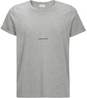 SAINT LAURENT SS21 Grey Cotton Crewneck Short Sleeve T-Shirt. 464572YB2DQ1403 SAINT LAURENT SS21 Grey Cotton Crewneck Short Sleeve T-Shirt. 464572YB2DQ1403