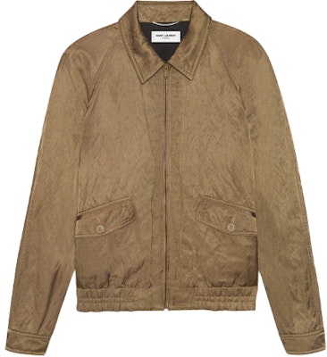 SAINT LAURENT SS21 Metallic Satin Raglan Zip Jacket for Men 637524Y1C173171 Order SAINT LAURENT SS21 Metallic Satin Raglan Zip Jacket for Men 637524Y1C173171