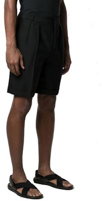 SAINT LAURENT SS21 Seluar Pendek Kasual Berlipat Hitam. 638543Y1C461000 Purchase SAINT LAURENT SS21 Seluar Pendek Kasual Berlipat Hitam. 638543Y1C461000