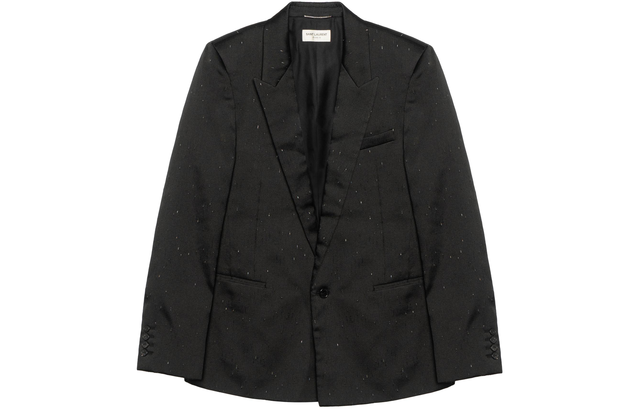 Saint Laurent SS21 Polka Dot Flame Blazer Jacket Men Black 644410Y2C571095