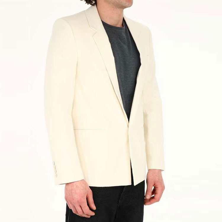 Details for SAINT LAURENT SS21 Blazer Warna Putih Kapur 644458Y1C259601