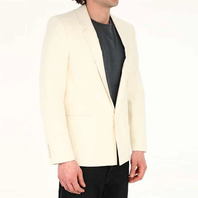 SAINT LAURENT SS21 Blazer Warna Putih Kapur 644458Y1C259601 Details for SAINT LAURENT SS21 Blazer Warna Putih Kapur 644458Y1C259601
