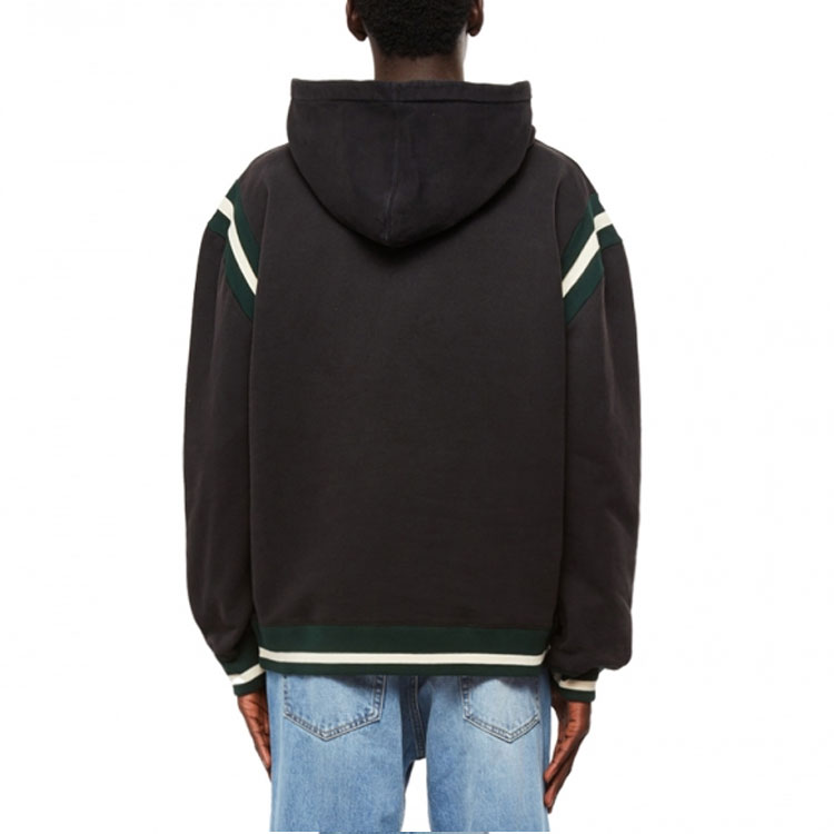 SAINT LAURENT SS22  Black Green Felt Logo Oversized Hoodie Sweatshirt 689395Y36SV1175 圖 6