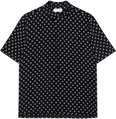 SAINT LAURENT SS22 Black Polka Dot Print Relaxed Short Sleeve Shirt. 531956Y1F191095 Buy SAINT LAURENT SS22 Black Polka Dot Print Relaxed Short Sleeve Shirt. 531956Y1F191095