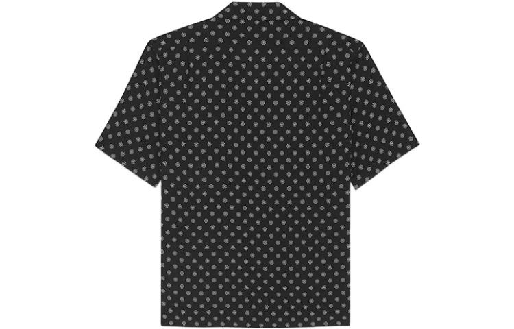 Lookbook SAINT LAURENT SS22 黑色波點印花寬鬆短袖襯衫 531956Y1F191095