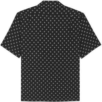 SAINT LAURENT SS22 Black Polka Dot Print Relaxed Short Sleeve Shirt. 531956Y1F191095 Lookbook SAINT LAURENT SS22 Black Polka Dot Print Relaxed Short Sleeve Shirt. 531956Y1F191095