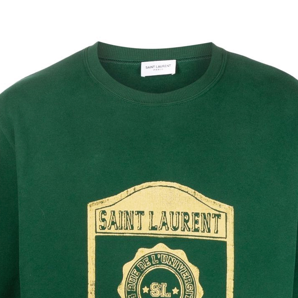 Details for 圣罗兰SS22绿色字母印花圆领卫衣 686608Y36RN3842