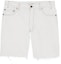 Buy SAINT LAURENT SS22 Seluar Pendek Potongan Lurus Kelabu Putih Raw Hem. 688100Y01KB9029