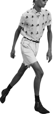 SAINT LAURENT SS22 Seluar Pendek Potongan Lurus Kelabu Putih Raw Hem. 688100Y01KB9029 Shop SAINT LAURENT SS22 Seluar Pendek Potongan Lurus Kelabu Putih Raw Hem. 688100Y01KB9029