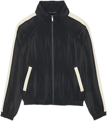 SAINT LAURENT SS22 Striped Colorblock Zip Jacket Black Long Sleeve 684942Y2E801000 Order SAINT LAURENT SS22 Striped Colorblock Zip Jacket Black Long Sleeve 684942Y2E801000