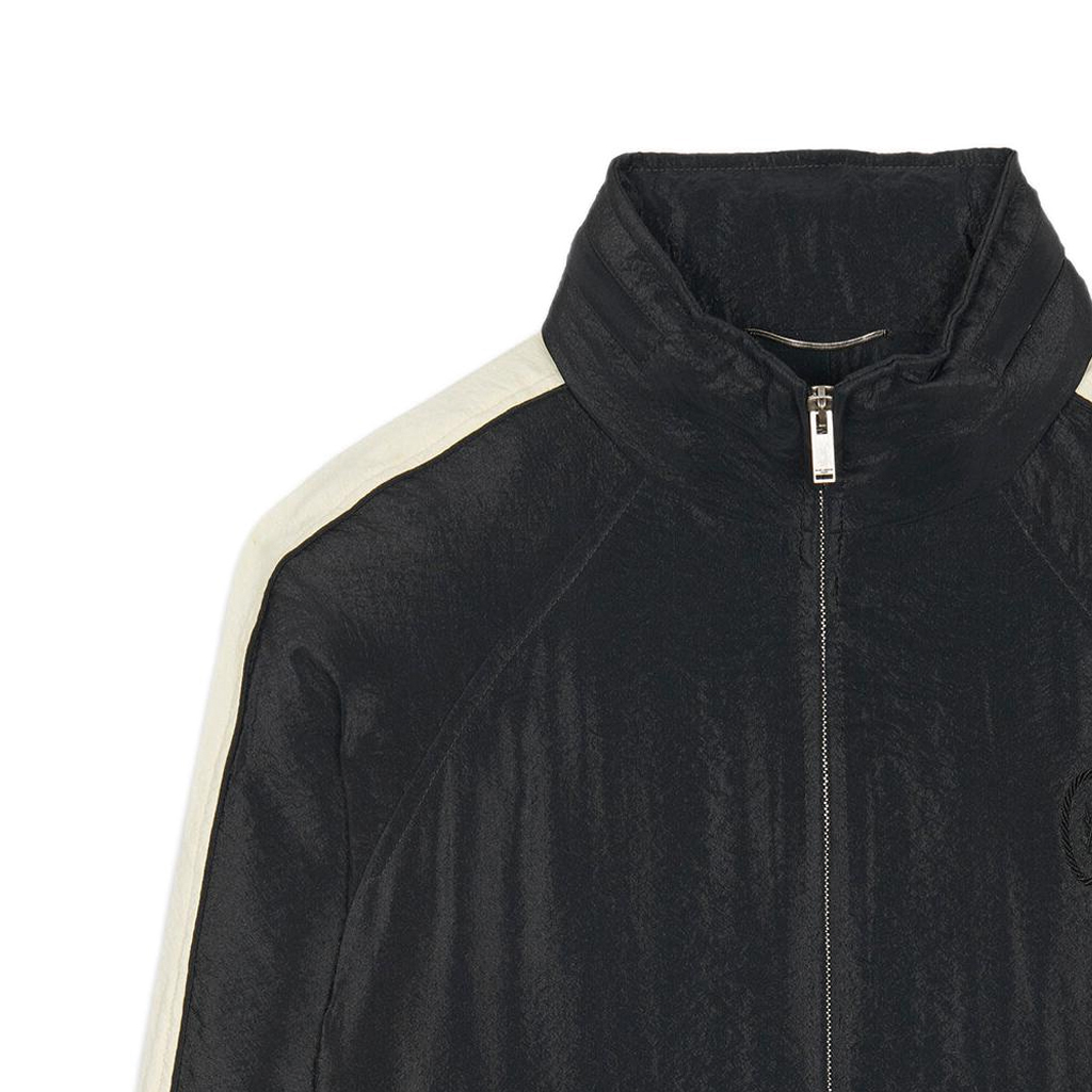 Details for 생로랑 SS22 스트라이프 컬러블록 블랙 지퍼 자켓 긴소매 684942Y2E801000