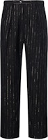 SAINT LAURENT SS22 Striped Wool High-Waisted Casual Pants 682379Y1E551055 SAINT LAURENT SS22 Striped Wool High-Waisted Casual Pants 682379Y1E551055