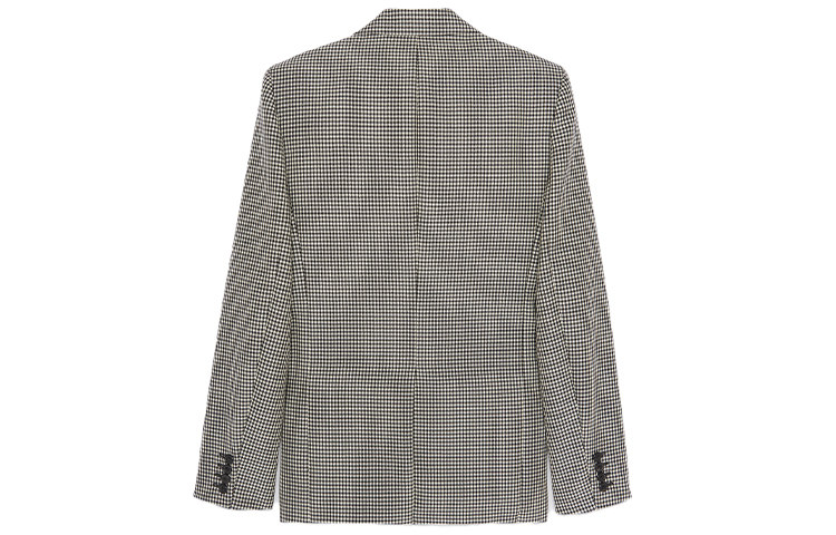 Lookbook SAINT LAURENT SS22 羊毛馬海毛混紡長袖西裝外套 灰色 680069Y1E141095