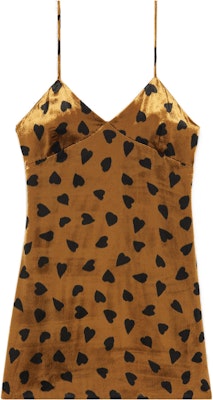 SAINT LAURENT SS22 Vestido Corto Cami Marrón Estampado Corazones Mujer. 683136Y5E163065 Order SAINT LAURENT SS22 Vestido Corto Cami Marrón Estampado Corazones Mujer. 683136Y5E163065