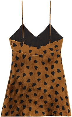 SAINT LAURENT SS22 Vestido Corto Cami Marrón Estampado Corazones Mujer. 683136Y5E163065 Lookbook SAINT LAURENT SS22 Vestido Corto Cami Marrón Estampado Corazones Mujer. 683136Y5E163065