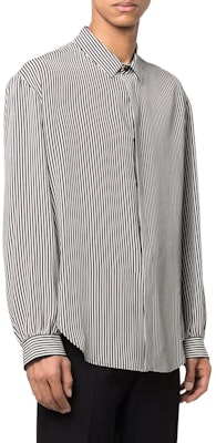 圣罗兰SS22条纹长袖丝绸衬衫黑色男士 680495Y2E111095 Purchase 圣罗兰SS22条纹长袖丝绸衬衫黑色男士 680495Y2E111095