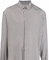 Details for SAINT LAURENT SS22 Button-Up Striped Silk Long Sleeve Shirt Black Men’s 680495Y2E111095