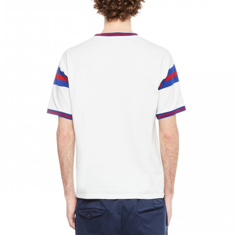 Details for 圣罗兰 SS22 男士拼色圆领短袖T恤 白色 689402Y36LO9582