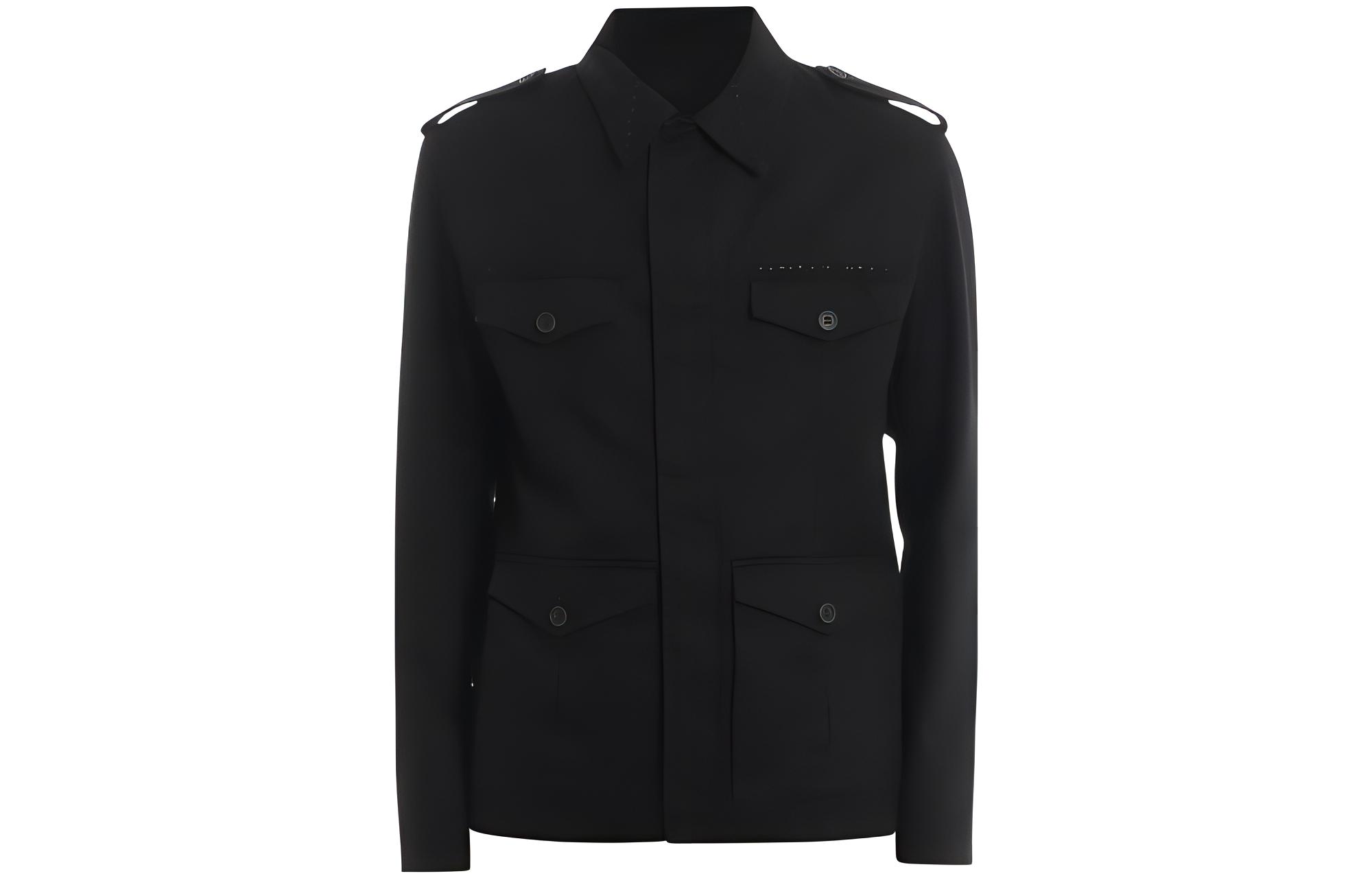 Saint Laurent SS22 Linen-Cotton Blend Jacket with Concealed Zipper 598229Y253Q1000