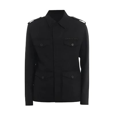 Saint Laurent SS22 Linen-Cotton Blend Jacket with Concealed Zipper 598229Y253Q1000