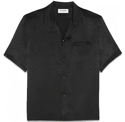 Saint Laurent SS22 Matte & Shiny Silk Short Sleeve Shirt Men’s Black 531956Y2E511000 Buy Saint Laurent SS22 Matte & Shiny Silk Short Sleeve Shirt Men’s Black 531956Y2E511000