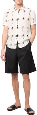 SAINT LAURENT SS22 Palm Print Short-Sleeve Button-Up Shirt Men’s Off-White. 686979Y2E849761 Lookbook SAINT LAURENT SS22 Palm Print Short-Sleeve Button-Up Shirt Men’s Off-White. 686979Y2E849761
