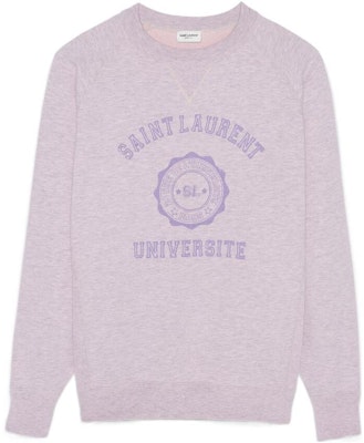 聖羅蘭 SS22 紫色標誌印花棉質圓領衛衣。 683995Y36NU5421 Order 聖羅蘭 SS22 紫色標誌印花棉質圓領衛衣。 683995Y36NU5421