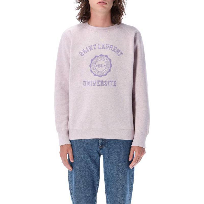 Details for 聖羅蘭 SS22 紫色標誌印花棉質圓領衛衣。 683995Y36NU5421
