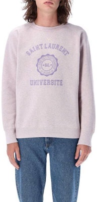 聖羅蘭 SS22 紫色標誌印花棉質圓領衛衣。 683995Y36NU5421 Details for 聖羅蘭 SS22 紫色標誌印花棉質圓領衛衣。 683995Y36NU5421